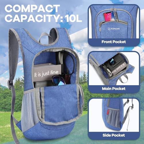 ZOMAKE 10L Packable Backpack (Dark Blue) (image 2)