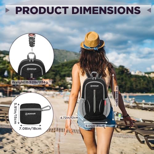 ZOMAKE 10L Packable Backpack (Grey&Black) (image 2)