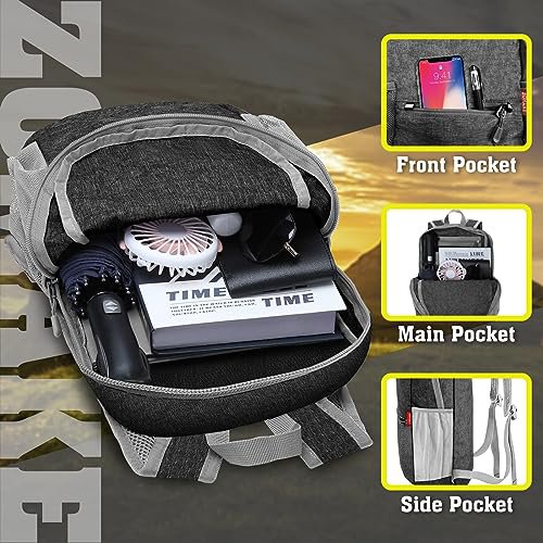 ZOMAKE 10L Packable Hiking Backpack (Black) (image 2)