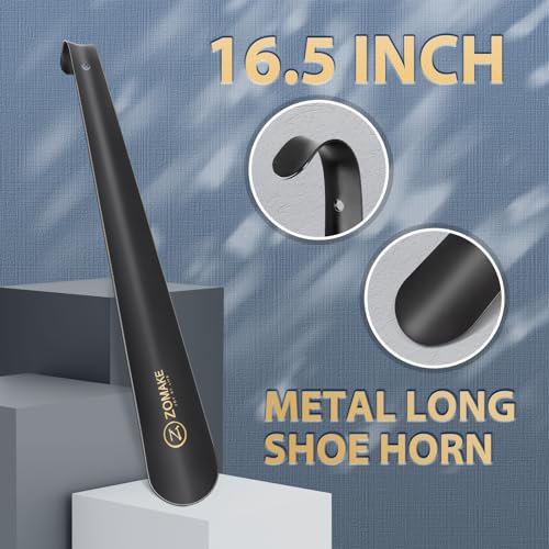 ZOMAKE 16.5 Inch Long Handle Shoe Horn Set