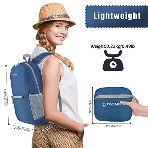 ZOMAKE 20L Lightweight Hiking Backpack (Navy Blue) (image 2)
