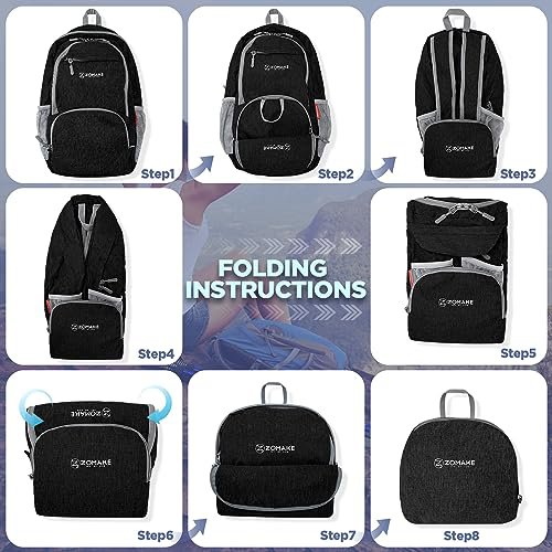 ZOMAKE 20L Packable Backpack (Black) (image 4)