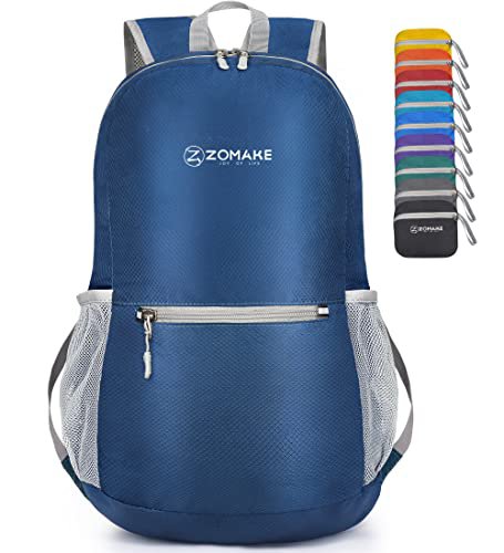 ZOMAKE 20L Packable Hiking Daypack (Black/Navy Blue) (image 4)