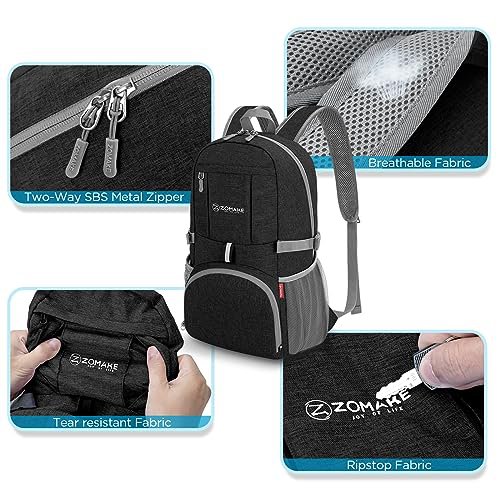 ZOMAKE 25L Packable Backpack (Black) (image 3)
