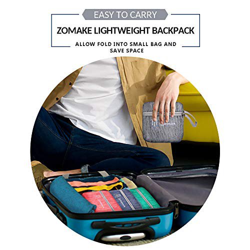 ZOMAKE 25L Packable Backpack (Medium Grey) (image 4)
