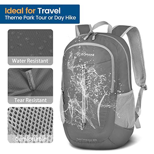 ZOMAKE 25L Packable Water Resistant Backpack (Dimgray) (image 3)