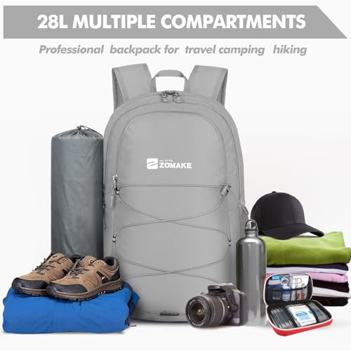ZOMAKE 28L Packable Backpack (Silver Grey) (image 2)