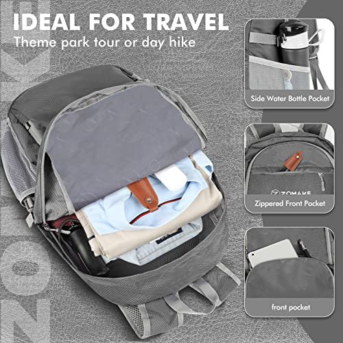 ZOMAKE 30L Foldable Water Resistant Backpack (Dimgray) (image 3)
