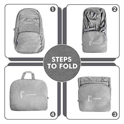 ZOMAKE 30L Packable Backpack (Sliver Grey) (image 2)