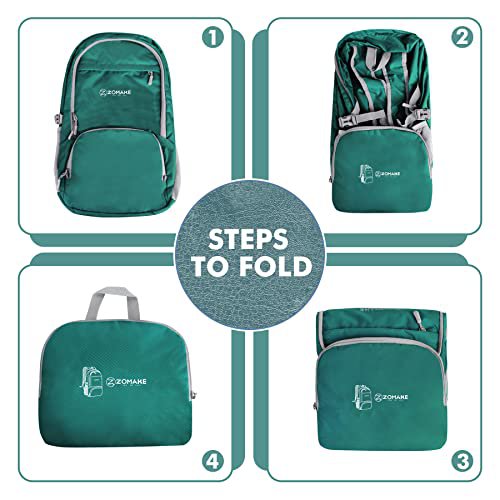 ZOMAKE 30L Packable Hiking Backpack (Dark Green) (image 2)