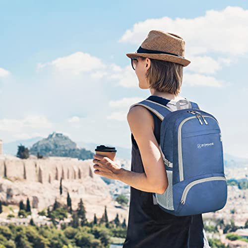 ZOMAKE 30L Packable Hiking Backpack (Navy Blue)