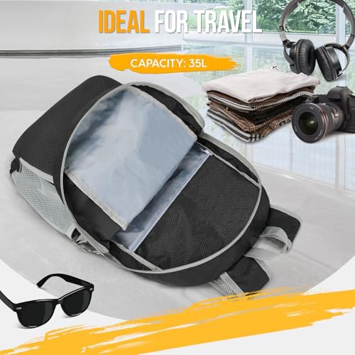 ZOMAKE 35L Lightweight Packable Backpack (Black) (image 2)