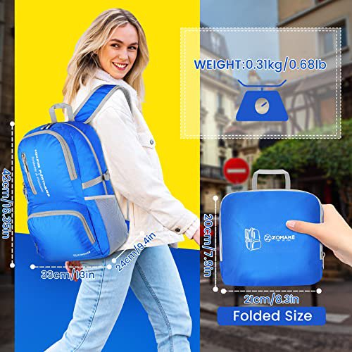 ZOMAKE 35L Lightweight Packable Backpack (Dark Blue) (image 2)