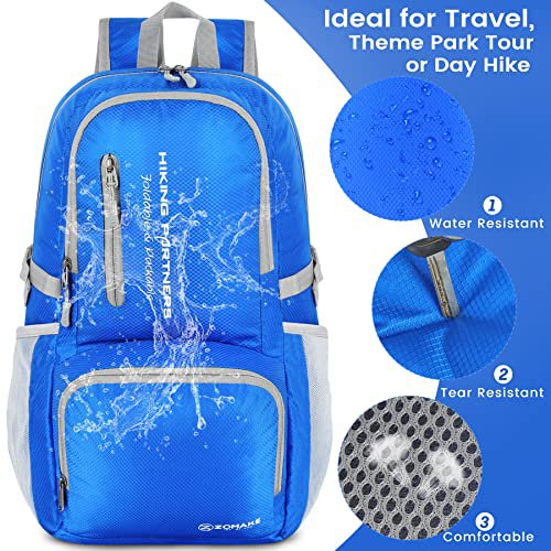 ZOMAKE 35L Lightweight Packable Backpack (Dark Blue) (image 4)