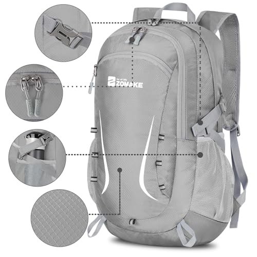 ZOMAKE 35L Packable Backpack (Silver Grey) (image 3)