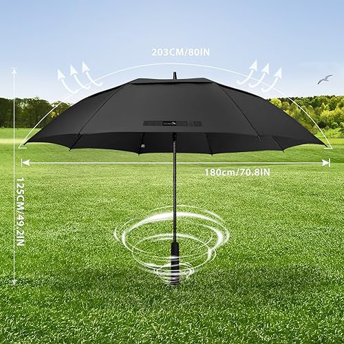ZOMAKE 80 Inch Golf Umbrella - Windproof Double Canopy (image 2)