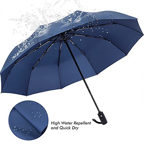 ZOMAKE Compact Travel Umbrella (Navy Blue) (image 5)