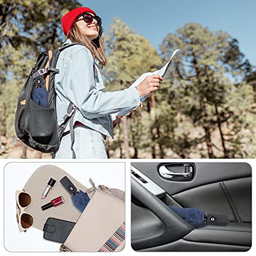 ZOMAKE Compact Travel Umbrella - Windproof & Lightweight (Navy Blue) (image 3)