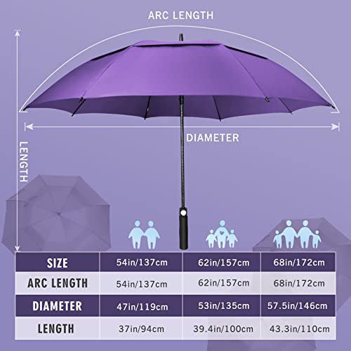ZOMAKE Golf Umbrella (Purple, 62inch)