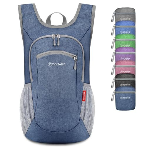 ZOMAKE Lightweight Packable Backpack - 10L (Navy Blue) (image 2)