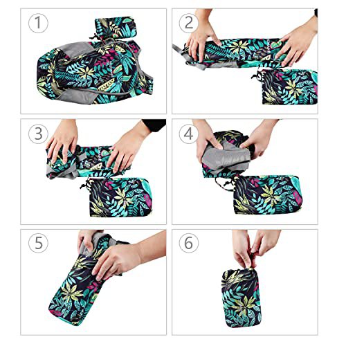 ZOMAKE Lightweight Packable Backpack 18L (Mixed Color-Leaves) (image 5)