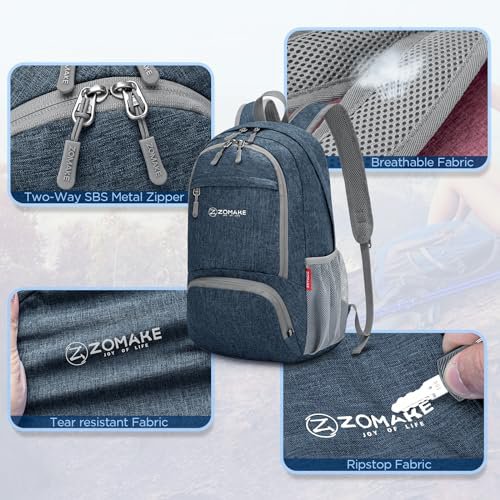 ZOMAKE Lightweight Packable Backpack - Small Water-Resistant Daypack (image 4)