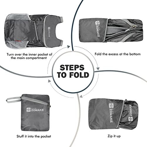 ZOMAKE Lightweight Packable Backpack - Water-Resistant Day Bag (image 5)