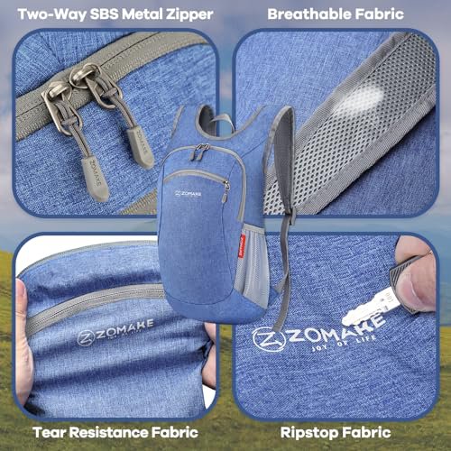 ZOMAKE Lightweight Packable Backpack - Water-Resistant Daypack (image 5)