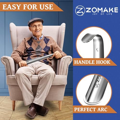 ZOMAKE Long Handle Metal Shoe Horn (image 2)