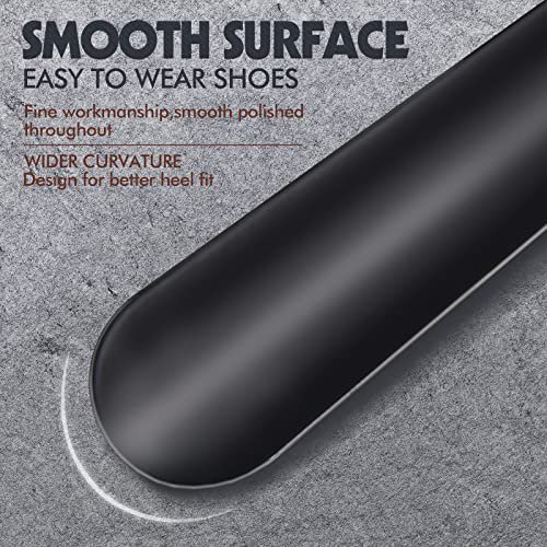ZOMAKE Metal Shoe Horn 16.5" (Brown Handle) (image 3)