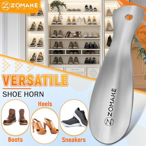 ZOMAKE Stainless Steel Shoe Horn - 7.5'' Travel Shoehorn (image 4)