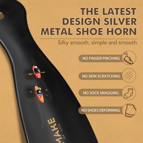ZOMAKE Steel Shoe Horn Set - 3Pcs, 7.5 Inches (image 4)